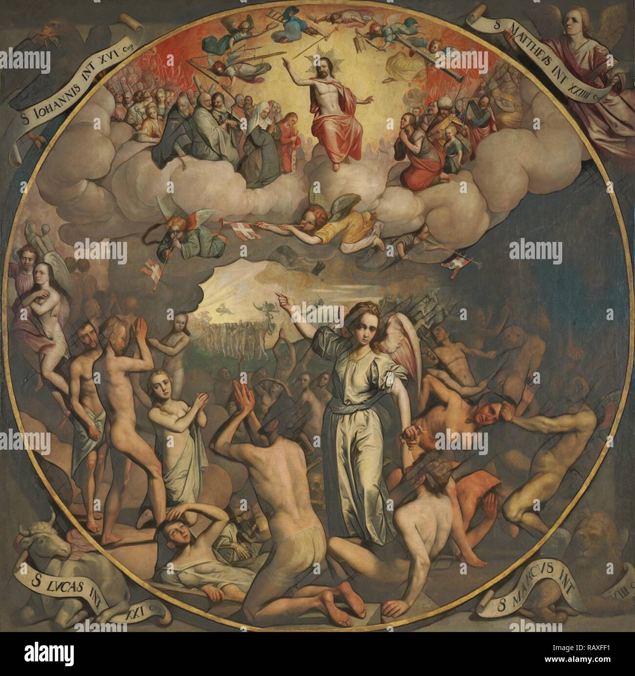 Letzte Gericht, Aert Pietersz., 1611. Neuerfundene durch Gibon. Klassische Kunst mit einem modernen Touch neuerfundene Stockfoto
