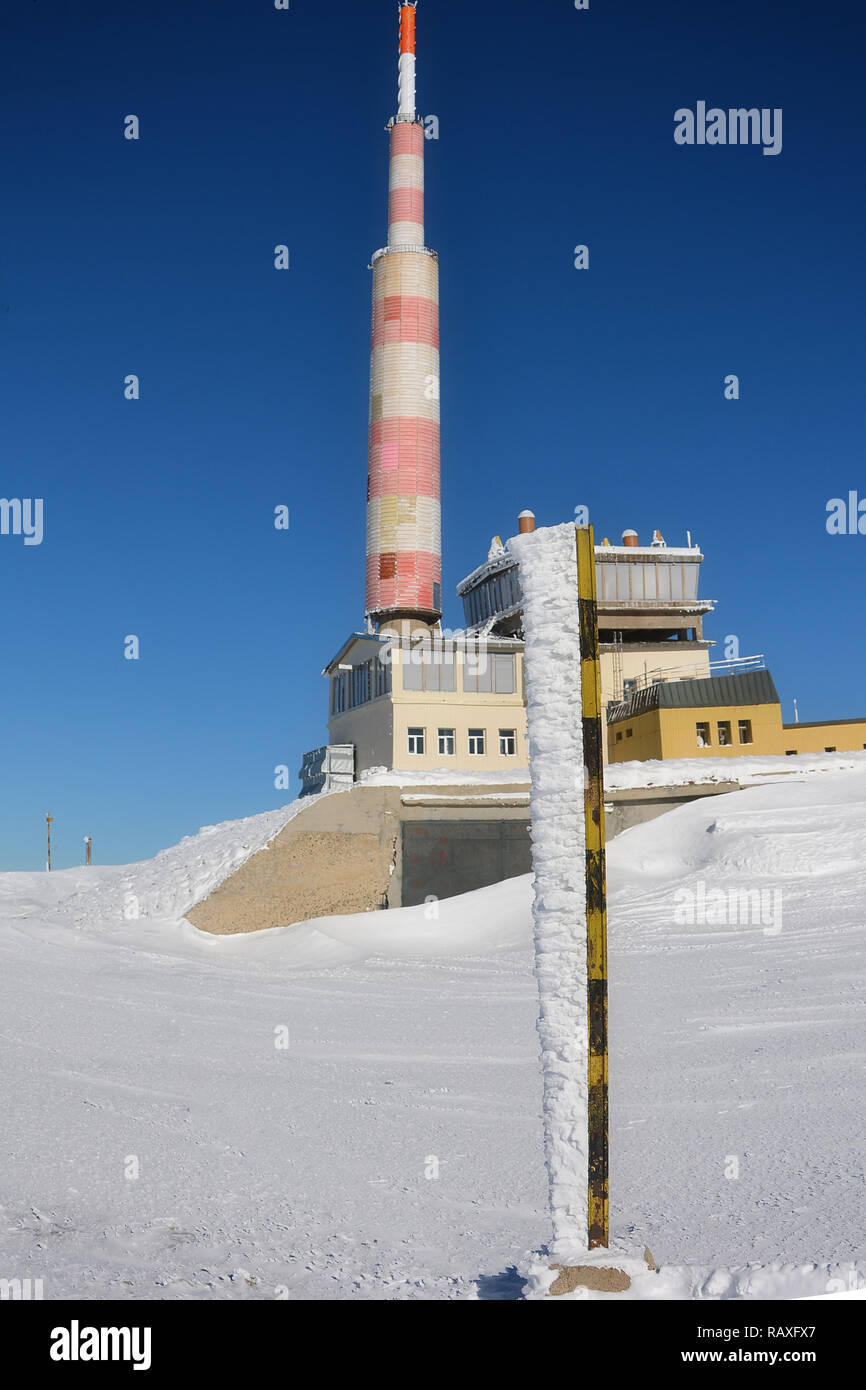 Botev Peak bei Winter, alte Berg, Bulgarien Stockfoto