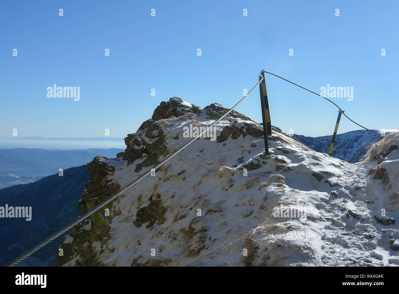 Winterwandern, Bulgarien Stockfoto