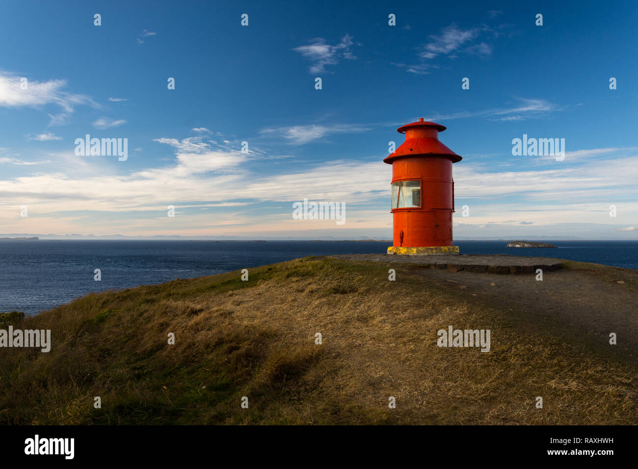 Leuchtturm auf Stykkishólmur, Island Stockfoto