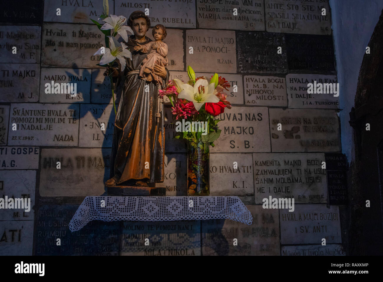 Schöne religion Symbole von Zagreb, untere Stadt, Kroatien Stockfoto