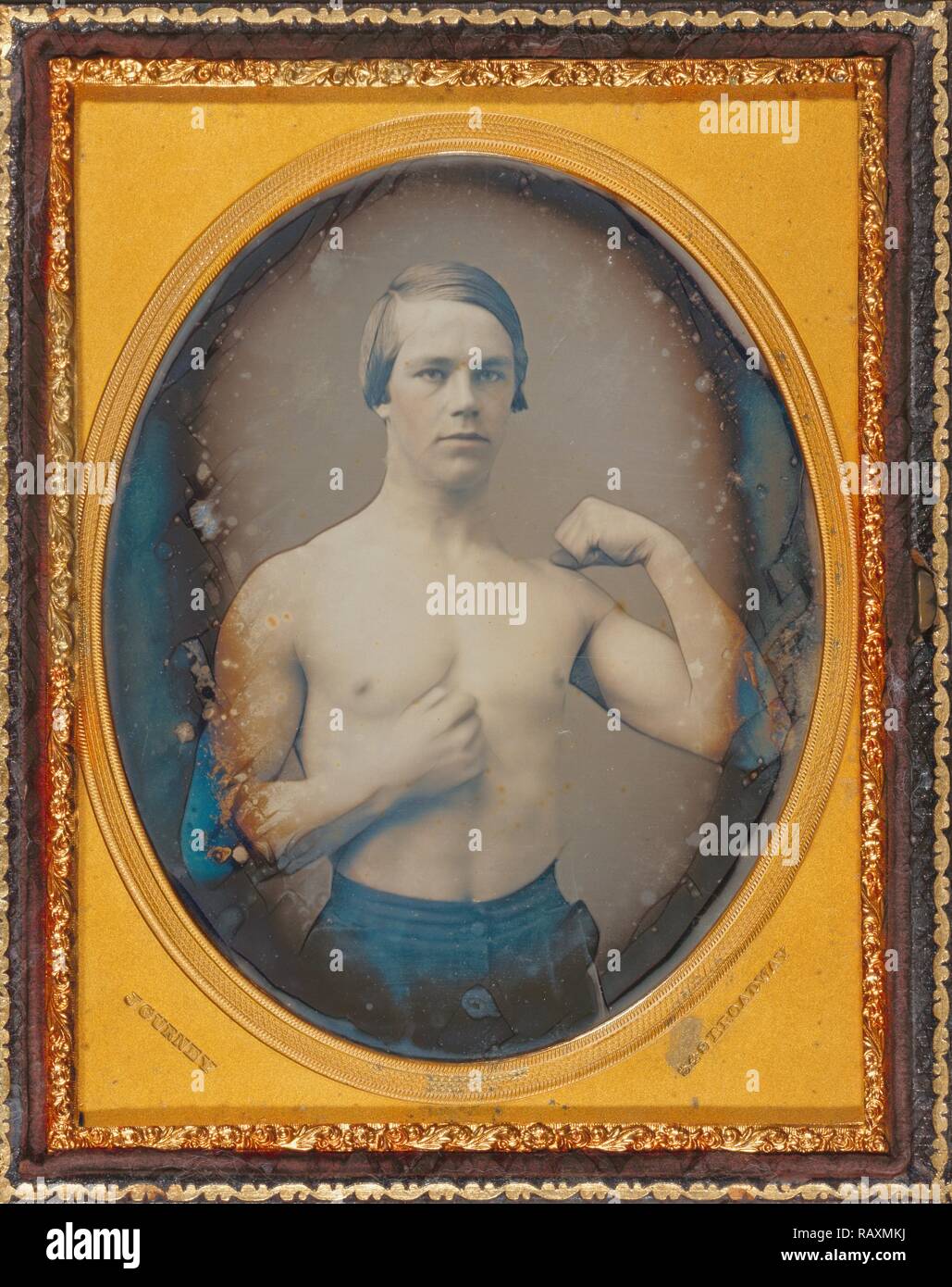 Porträt einer amerikanischen Jugend, Jeremia Gurney, amerikanischen, 1812-1895, 1852-1856, Daguerreotypie, von Hand gefärbt, 1/4 Neuerfundene Stockfoto