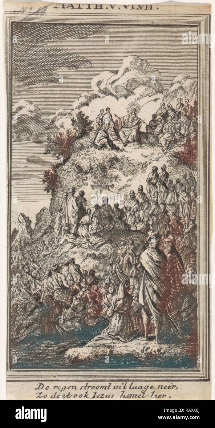 Predigt, Jan Luyken, Anonym, 1712. Neuerfundene durch Gibon. Klassische Kunst mit einem modernen Touch neuerfundene Stockfoto