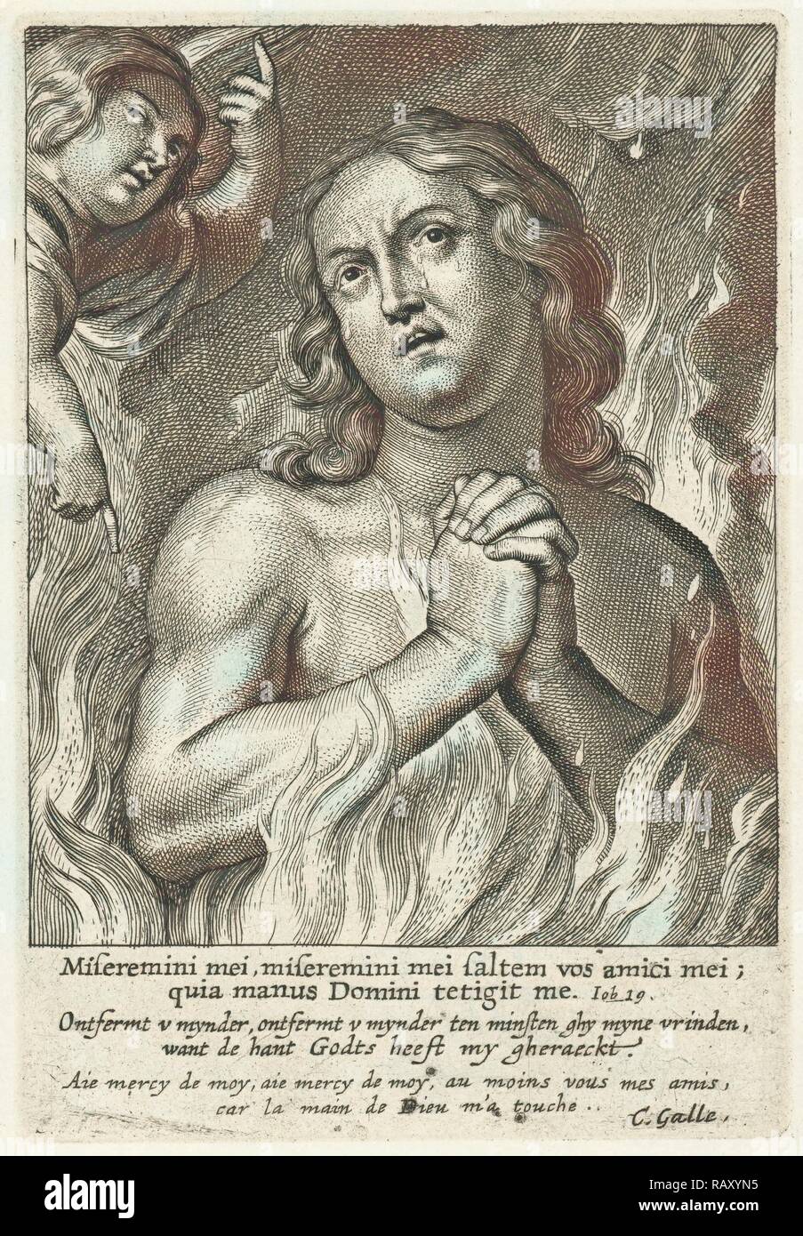 Seele im Fegefeuer betet für Barmherzigkeit, drucken Teekocher: Schelte Adamsz. Bolswert, Peter Paul Rubens, Cornelis Galle II, 1596 überarbeitet Stockfoto