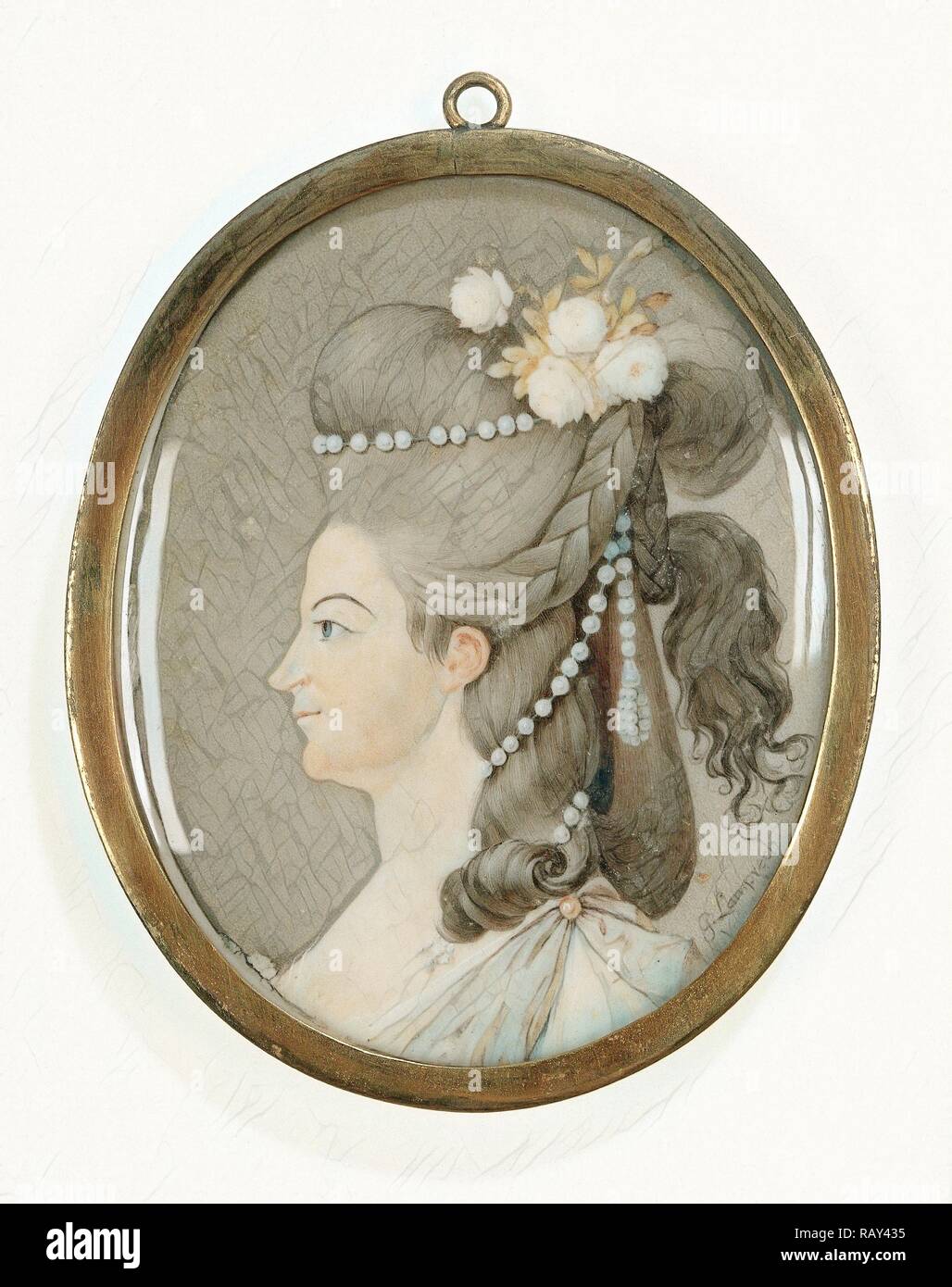 Frederika Sophia Wilhelmina, 1751-1820, Prinzessin von Preußen. Frau von Prinz Willem V, Georg Lamprecht, 1780, Porträt neuerfundene Stockfoto