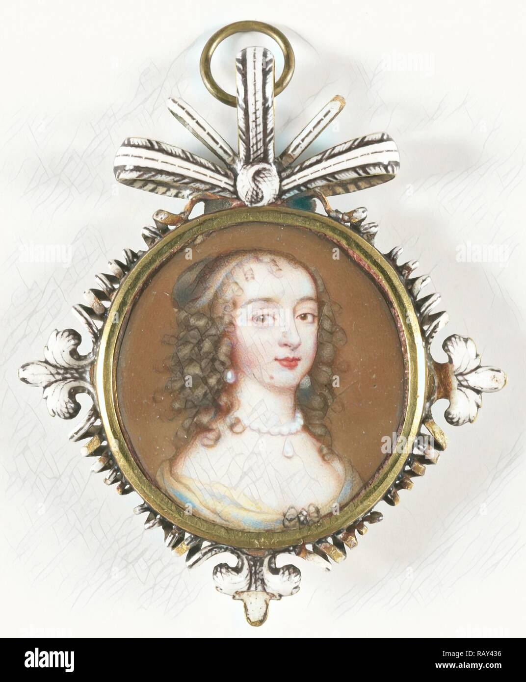 Maria Stuart, 1631-60, Frau von Wilhelm II., Jean Petitot, le vieux, 1645-1650, Porträt Miniatur neuerfundene zugeschrieben Stockfoto