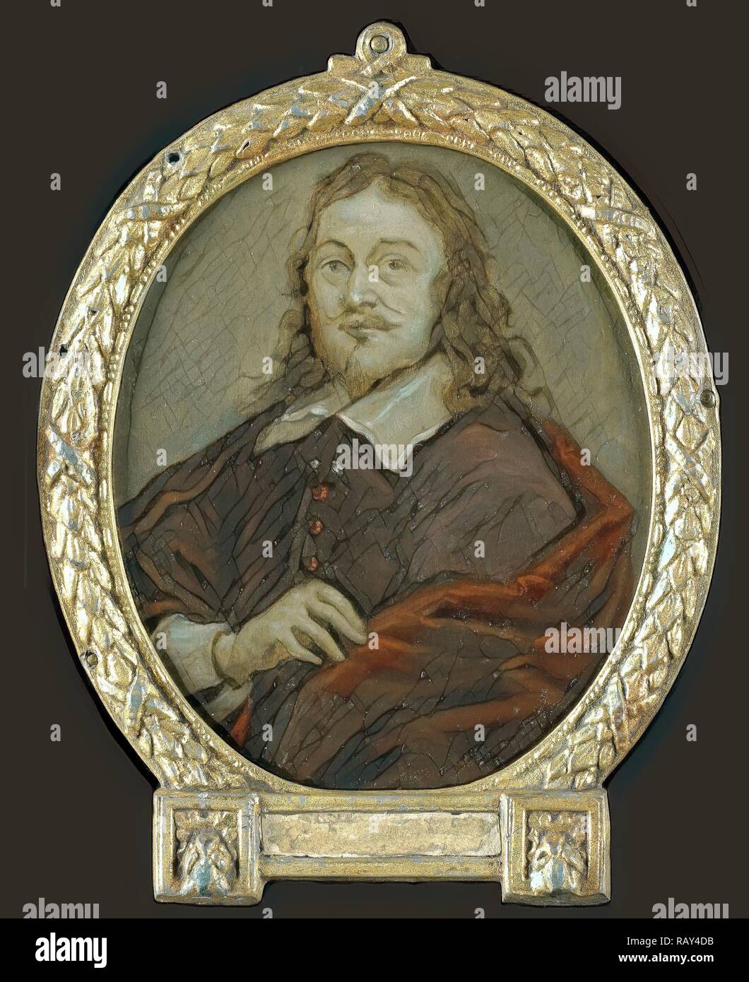 Portrait von Bonaventura Peeters ICH, Maler, Arnoud Van Halen, 1700 - 1732. Neuerfundene durch Gibon. Klassische Kunst mit einem Neuerfundene Stockfoto