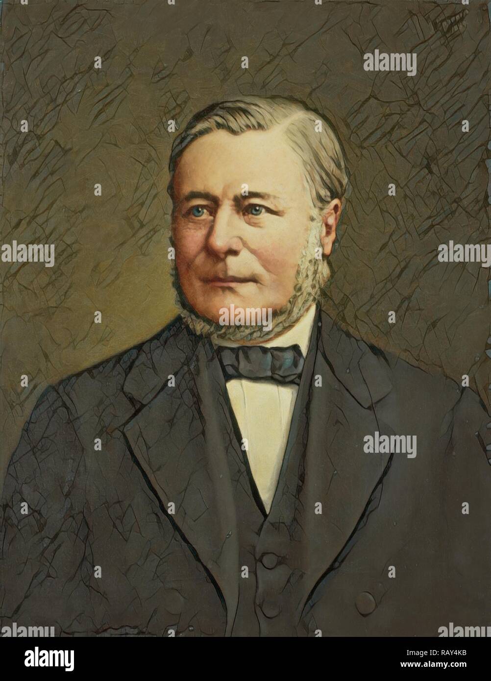 Portrait von Pieter Hendrik van Gelder, 1822-1883, J. Ephraim, 1887. Neuerfundene durch Gibon. Klassische Kunst mit einem modernen Neuerfundene Stockfoto