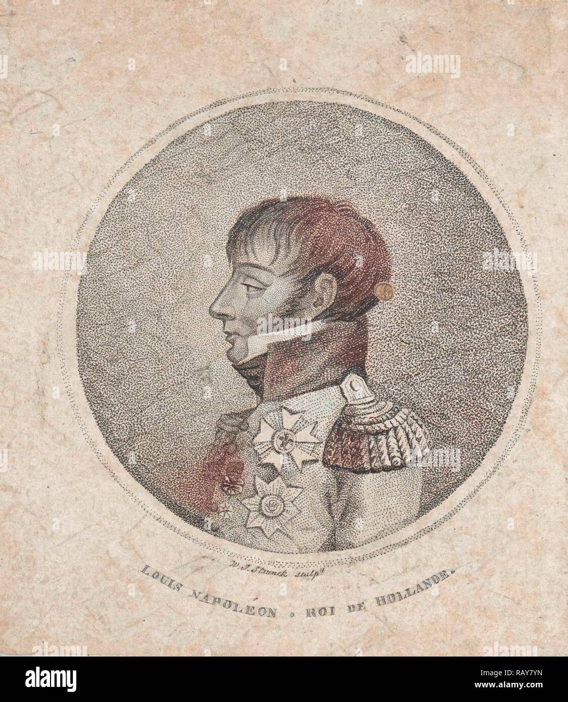 Portrait von Louis Napoleon Bonaparte, Jacob Willem Struck, 1806 - 1810. Neuerfundene durch Gibon. Klassische Kunst mit einem Neuerfundene Stockfoto