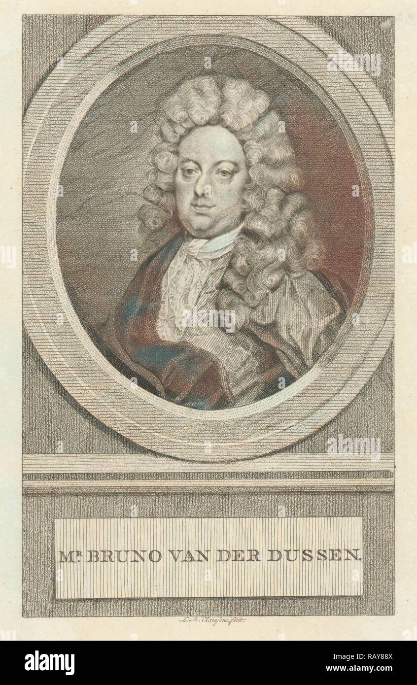 Portrait von Bruno van der Dussen, drucken Teekocher: Lambertus Antonius Claessens, C. 1792 - C. 1808. Neuerfundene Stockfoto