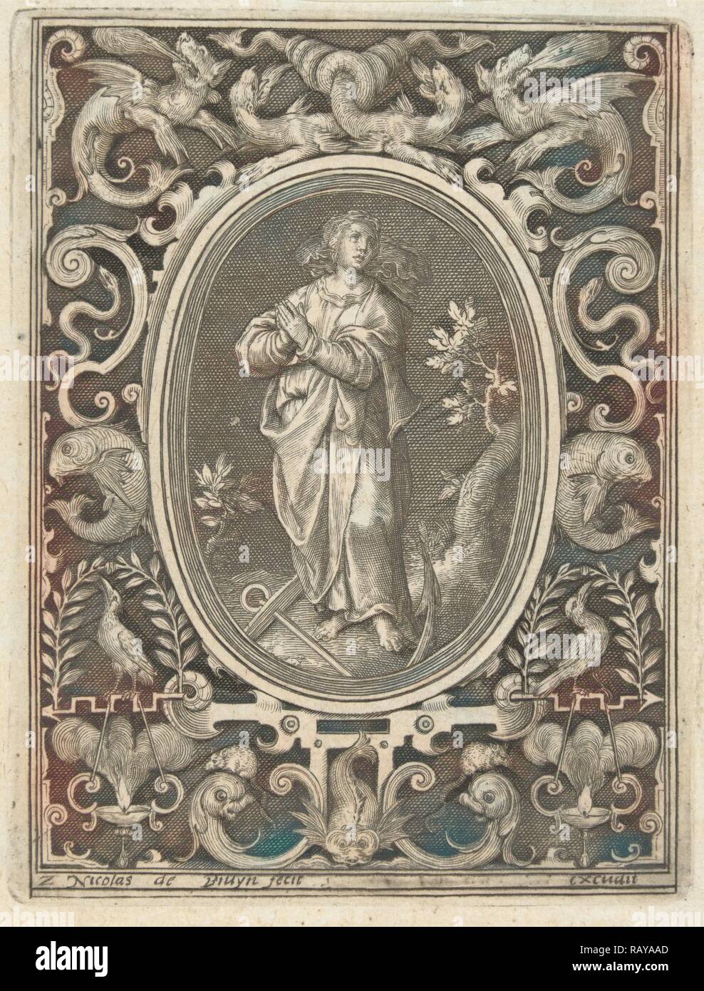 Dekoration mit Spes, Nicolaes de Bruyn, 1581 - 1656. Neuerfundene durch Gibon. Klassische Kunst mit einem modernen Touch neuerfundene Stockfoto