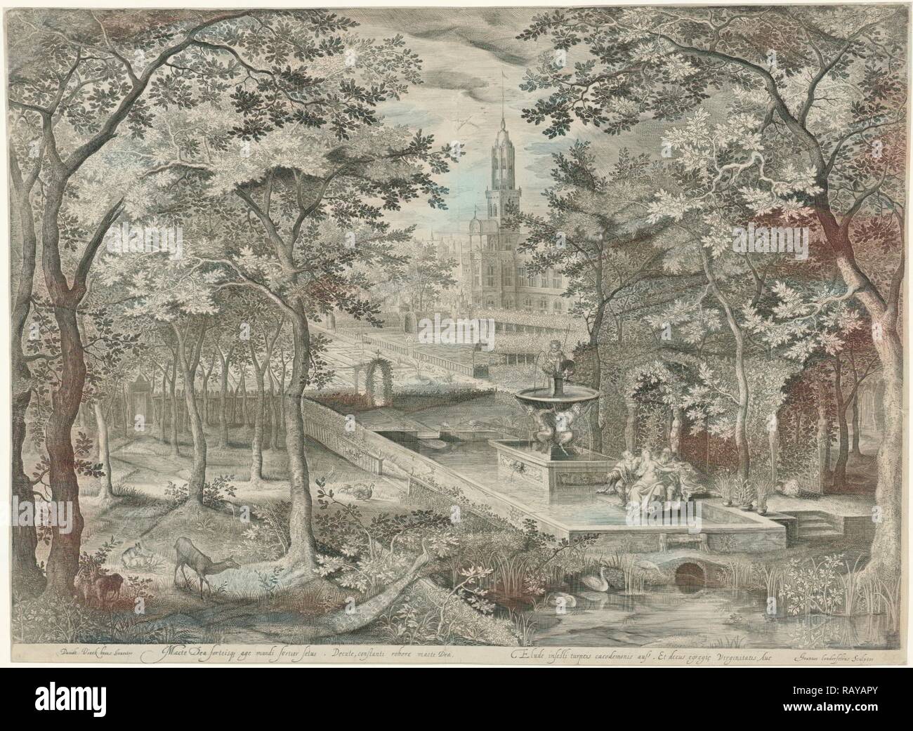 Susanna und die Ältesten, Jan van Londerseel, 1580-1625. Neuerfundene durch Gibon. Klassische Kunst mit einem modernen Touch neuerfundene Stockfoto