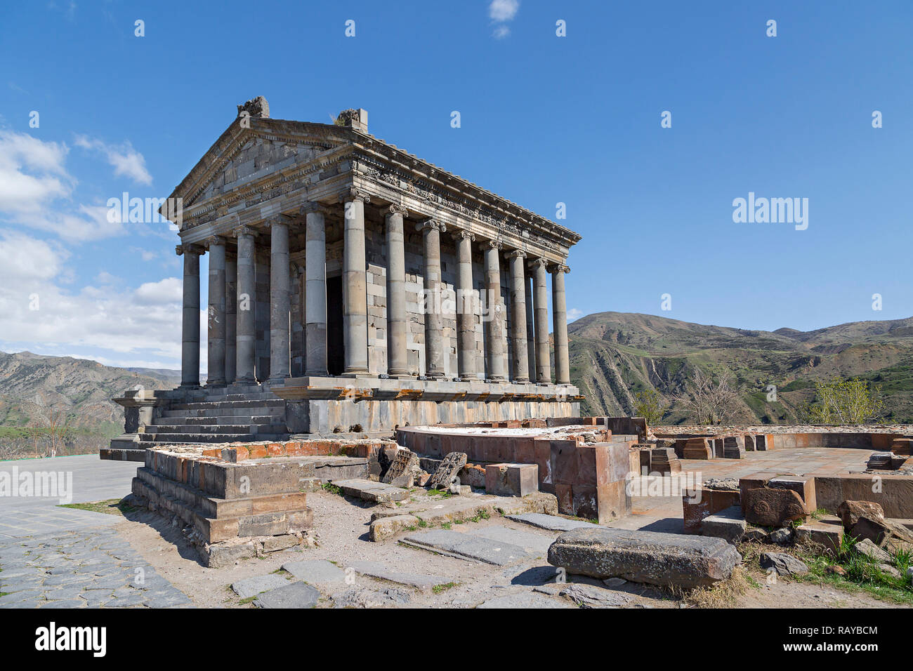 Hellenistische Tempel von Garni in der Stadt Garni, Armenien Stockfoto