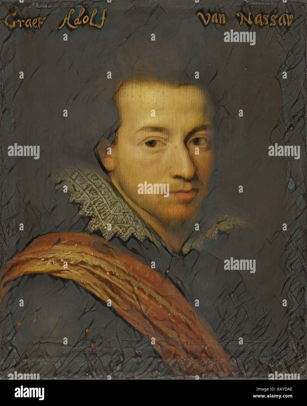 Porträt von Adolf, Graf von Nassau-Siegen, in der Werkstatt von Jan van Ravesteyn Antonisz, C. 1609 - 1633. Neuerfundene Stockfoto