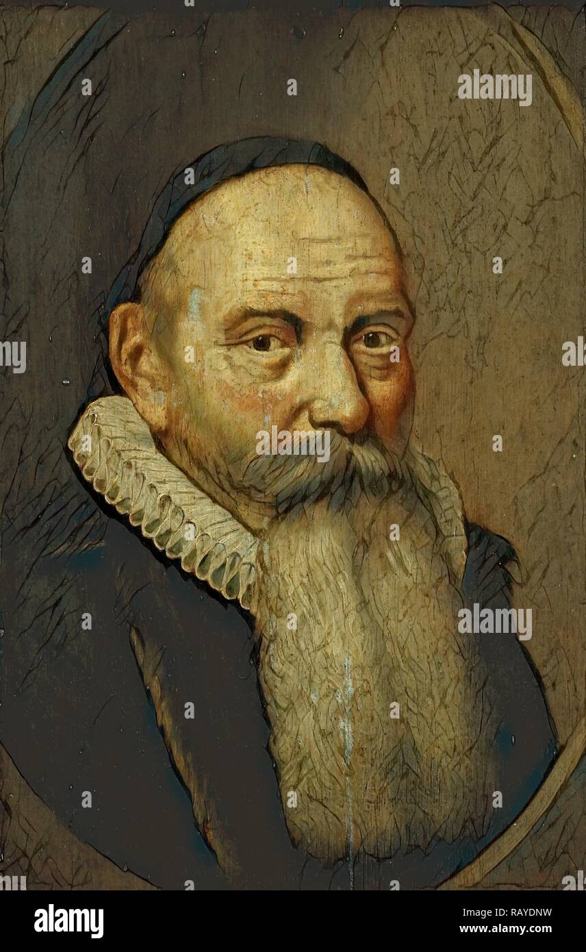Portrait von Jacobus Rolandus, Kopie nach Cornelis Van Der Voort, vor oder nach dem Jahr 1632. Neuerfundene durch Gibon. Klassische Kunst neuerfundene Stockfoto