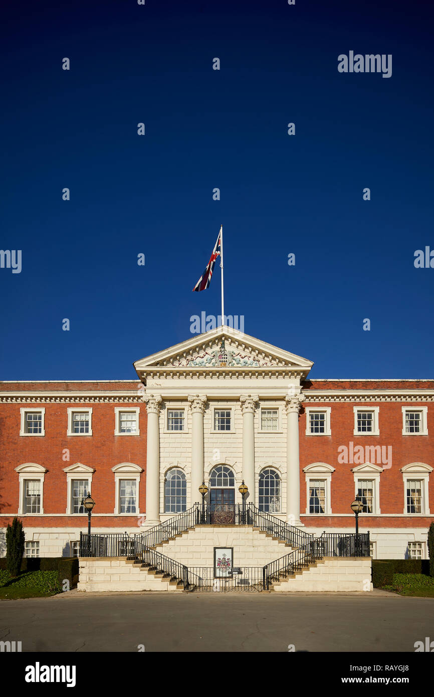Ehemalige Haus palladianischen Stil Rathaus Warrington, Cheshire, England ursprünglich als Bank Halle denkmalgeschützten Gebäude nach den Plänen des Architekten James Gibbs Stockfoto