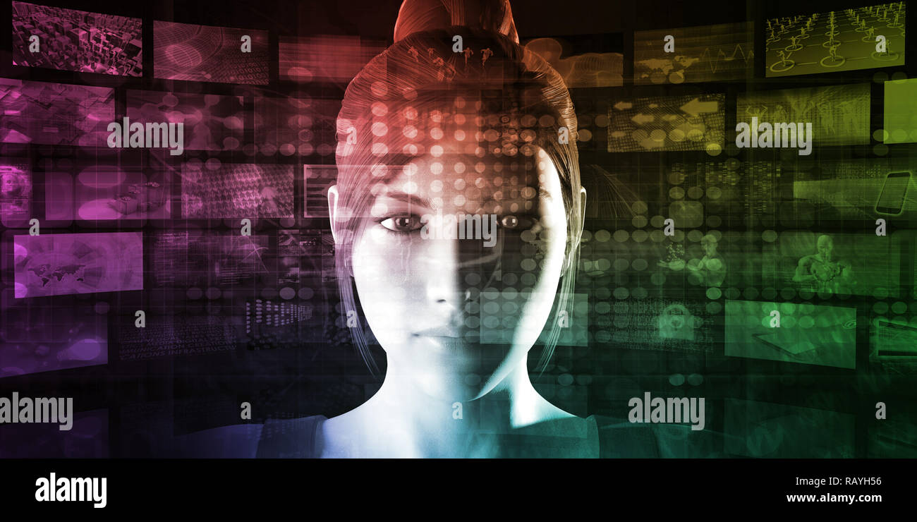 Digital Marketing Strategie mit Management Plattform Technologie Stockfoto