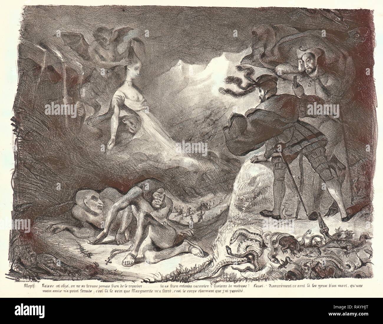 Eugène Delacroix (1798 - 1863). Marguerite's Shadow 28,18 Faust (L'ombre de Marguerite apparaissant à Neuerfundene Stockfoto