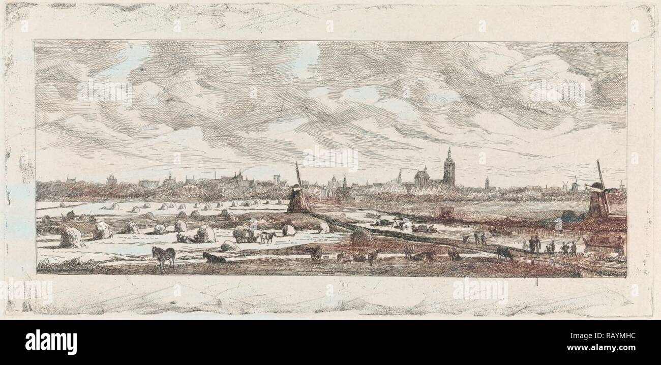 Blick auf Den Haag, Niederlande, Julius Jacobus van de Sande Bakhuyzen, Jan van Goyen, 1845 - 1925. Neuerfundene Stockfoto