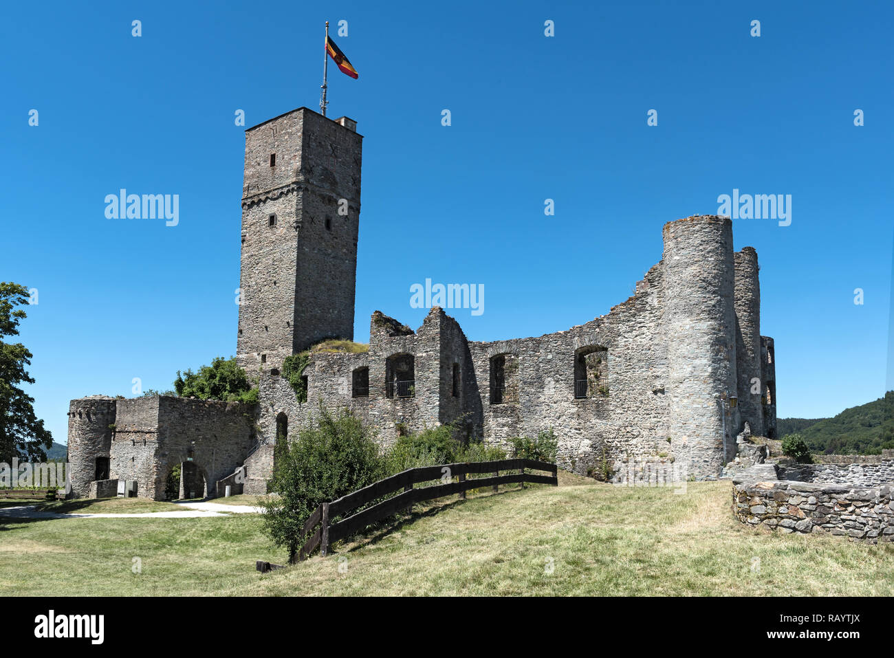 Die Burgruine Königstein Taunus, Innenansicht, Hessen, Deutschland Stockfoto