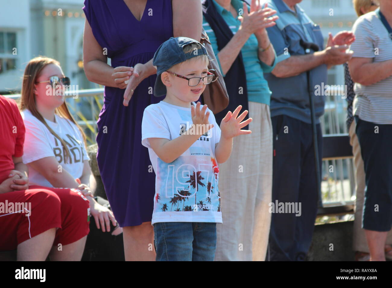 Llandudno, Wales, UK, Bank Holiday Wochenende Stockfoto