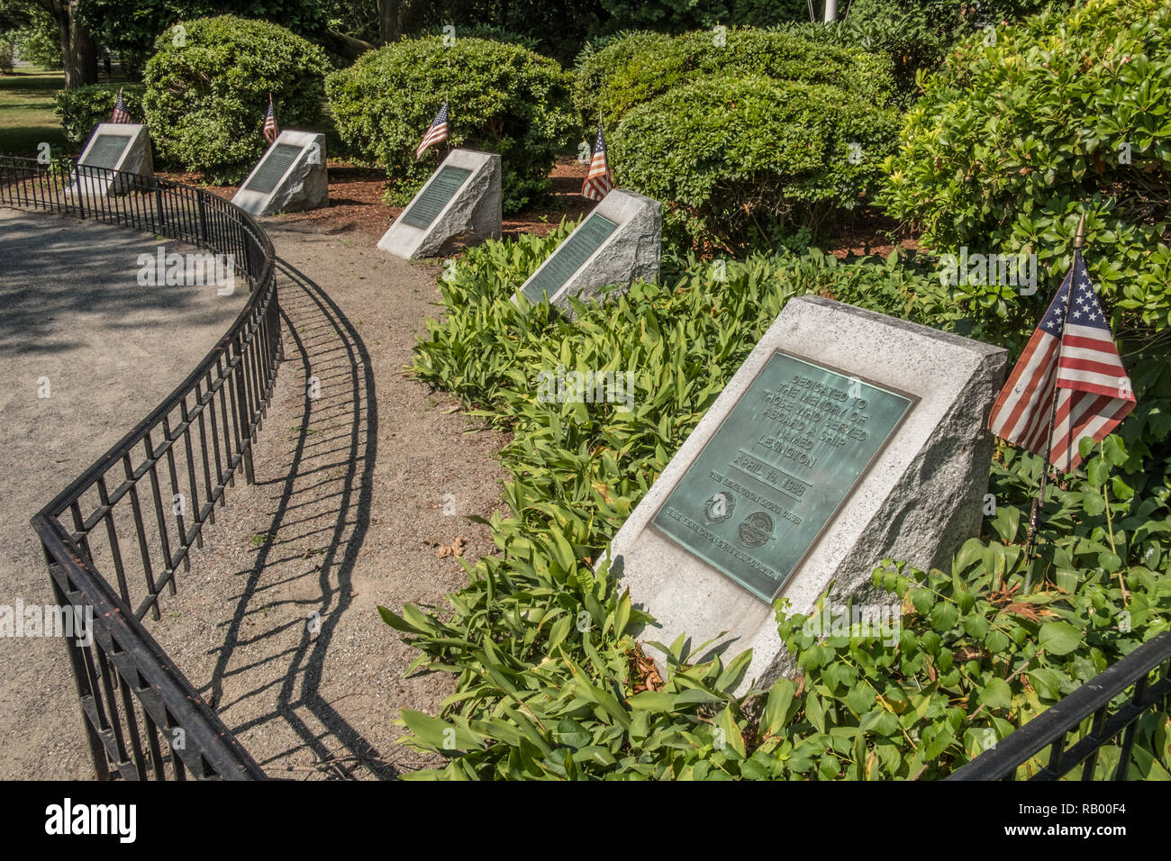 Besucherzentrum auf der Lexington Green, Lexington, MA Stockfoto