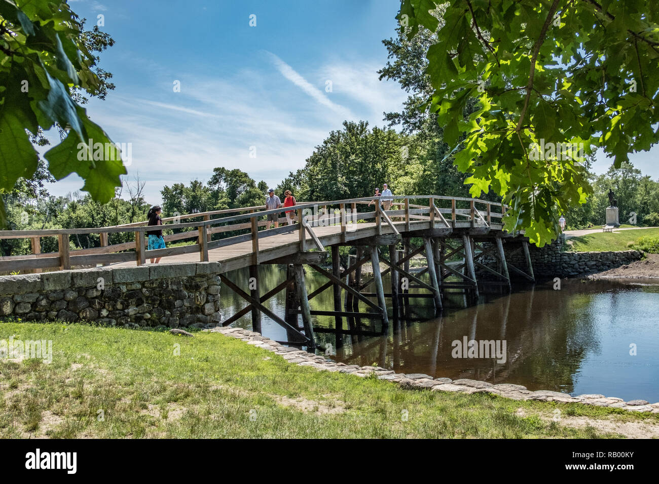 Die Old North Bridge in Concord, Massachusetts Stockfoto