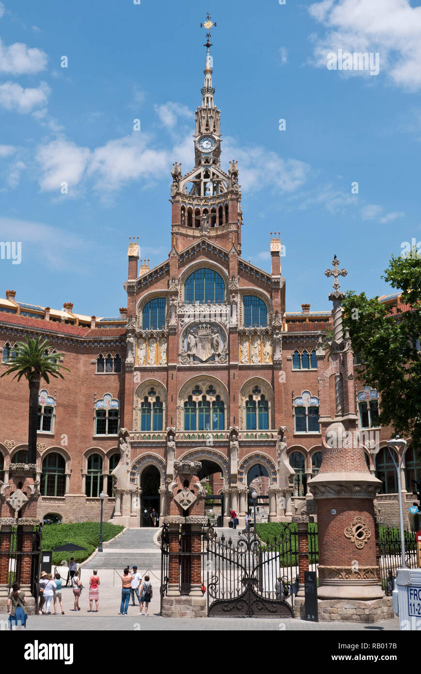 Hospital De La Santa Creu ich Sant Pau, Barcelona, Spanien Stockfoto