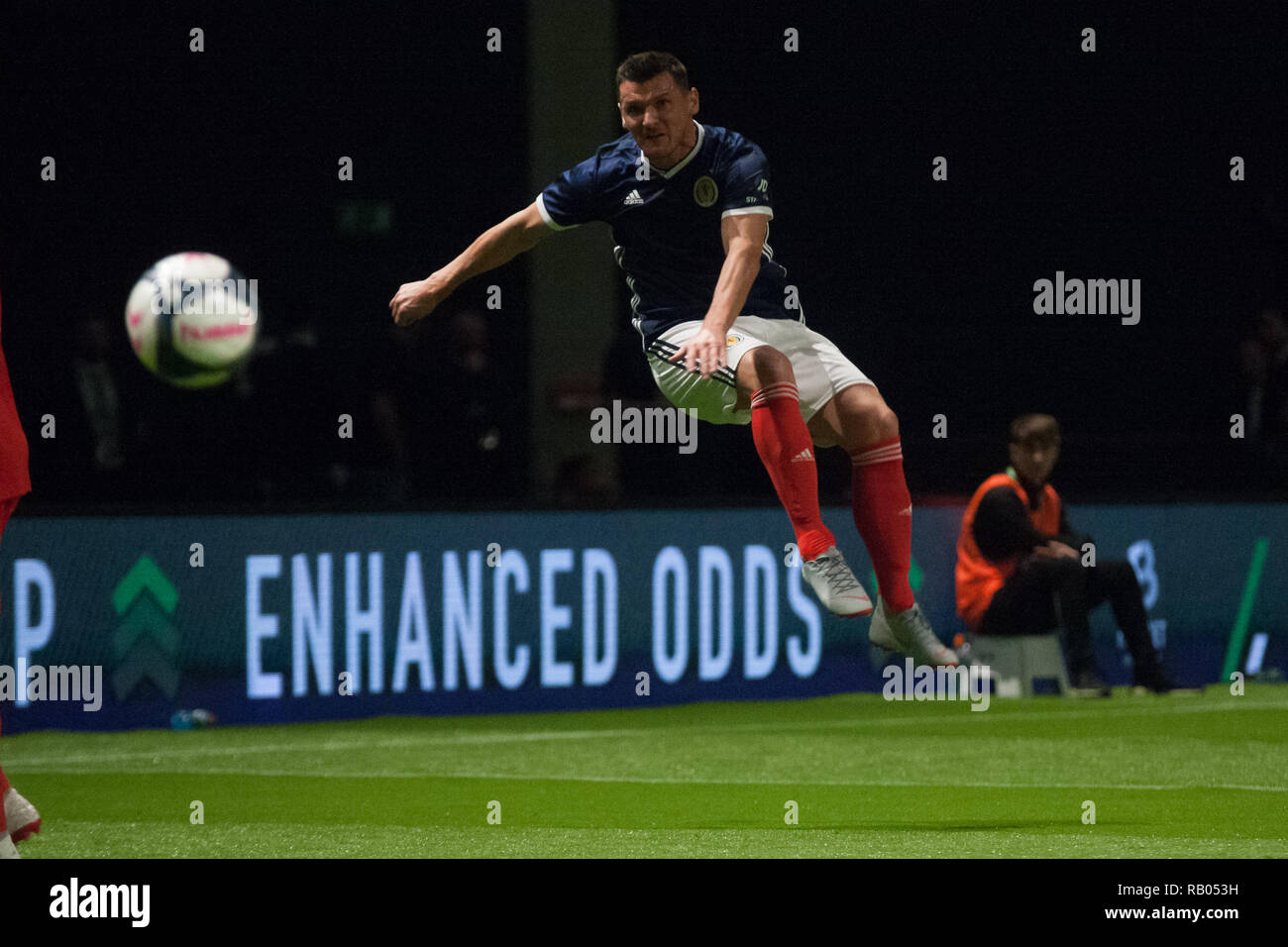 Glasgow, UK, 5. Januar 2019 Wales V Schottland, 2019 Star Sechser, Fußball, SSE Hydro, Glasgow, Großbritannien - 5 Jan 2019; Aktion Credit: Scottish Borders, Medien/Alamy leben Nachrichten Stockfoto