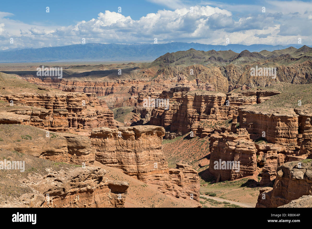 Charyn Canyon in Kasachstan für seine interessanten Felsformationen bekannt. Stockfoto
