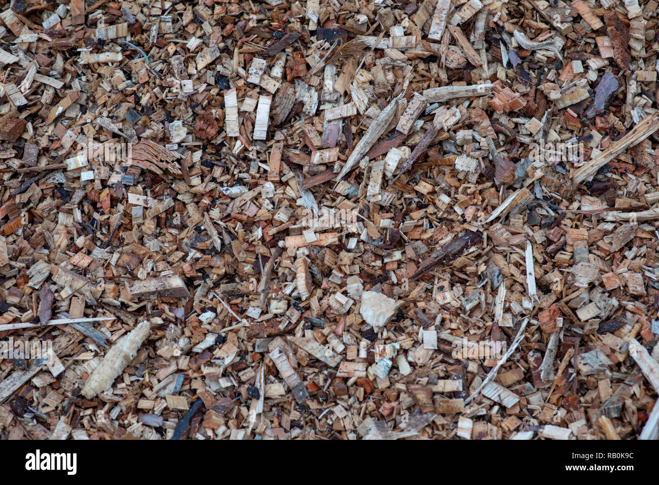 Holz chip Hintergrund Textur Bodenbelag Stockfoto