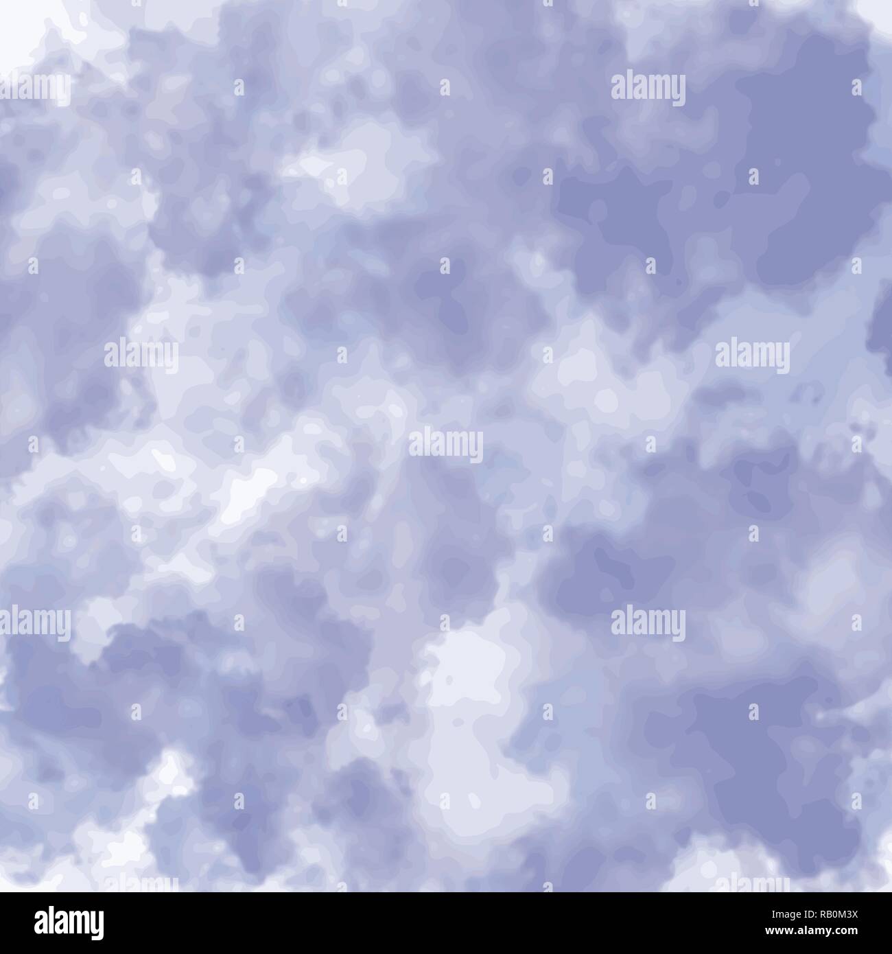 Violett lavendel Aquarell cloudscape Hintergrundmuster, Vector Illustration Stock Vektor