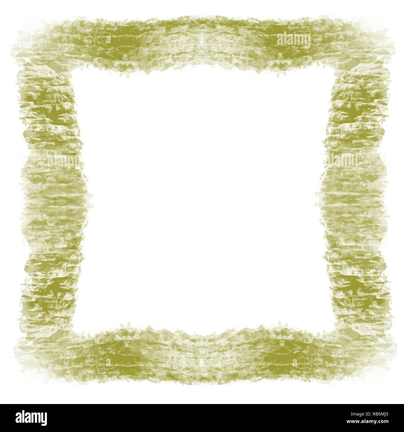 Olivgrün aquarell Pinselstrich frame Pattern, Vector Illustration Stock Vektor