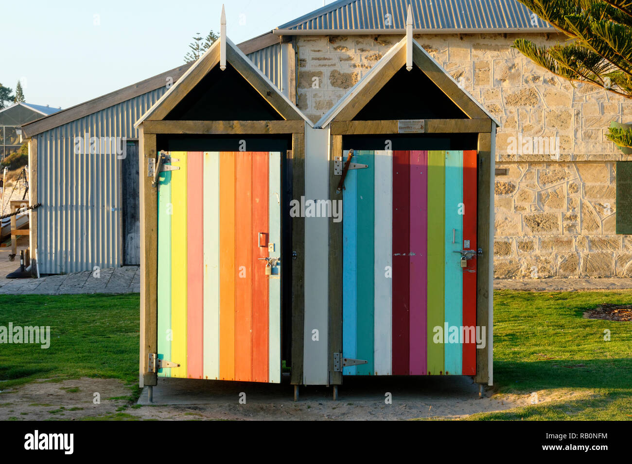 Holz im Freien Zimmer wechseln, Fremantle, Western Australia Stockfoto