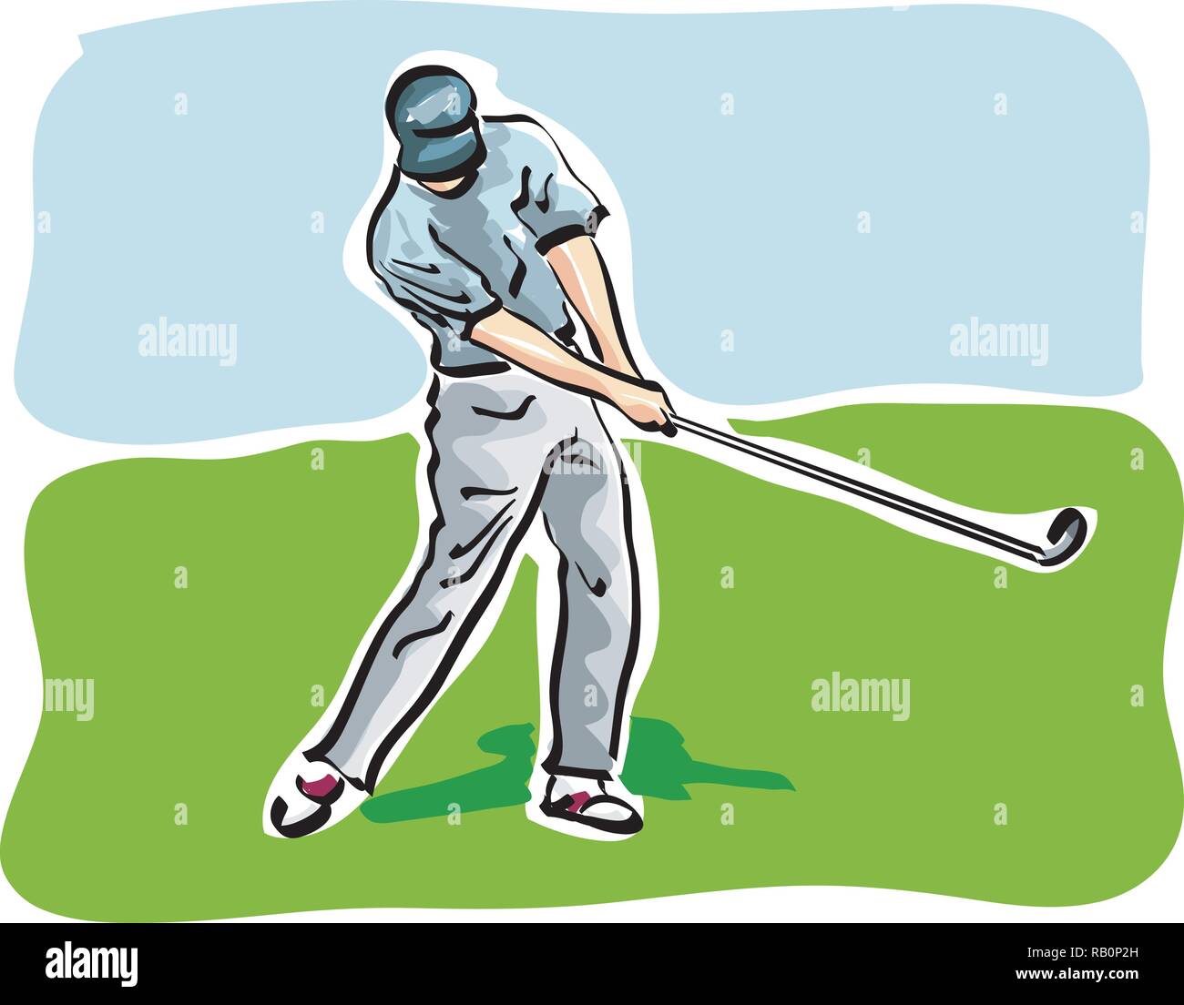 Vector Illustration eines Golf player Stock Vektor