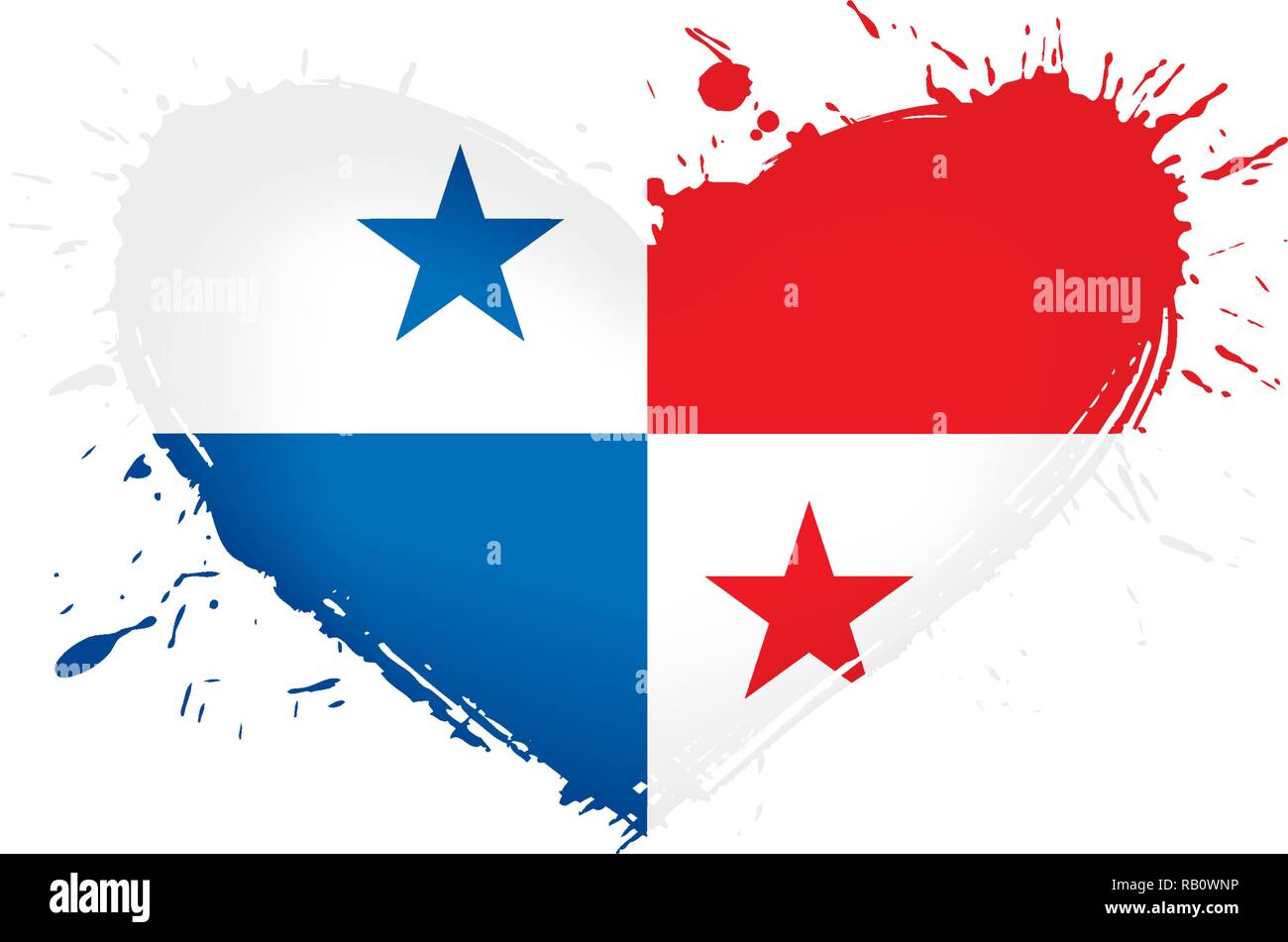 Panama Flagge, Vector Illustration auf weißem Hintergrund Stock Vektor