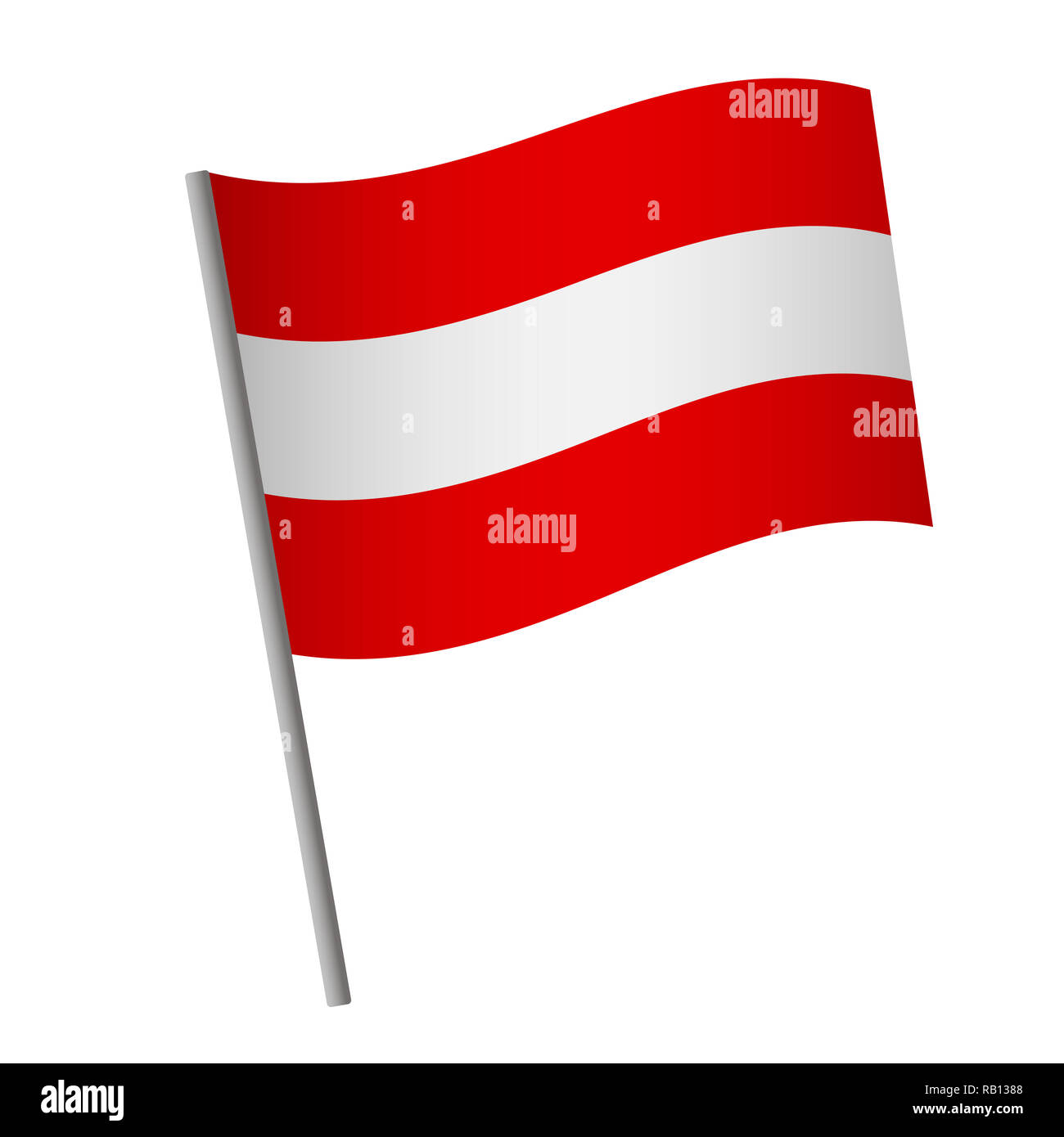 Osterreich Flagge Symbol Nationalflagge Von Osterreich Auf Einer Stange Abbildung Stockfotografie Alamy