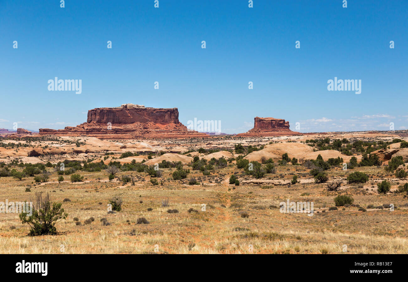 Landschaft mit Route 191 auf dem Weg nach Moab Utah Stockfoto
