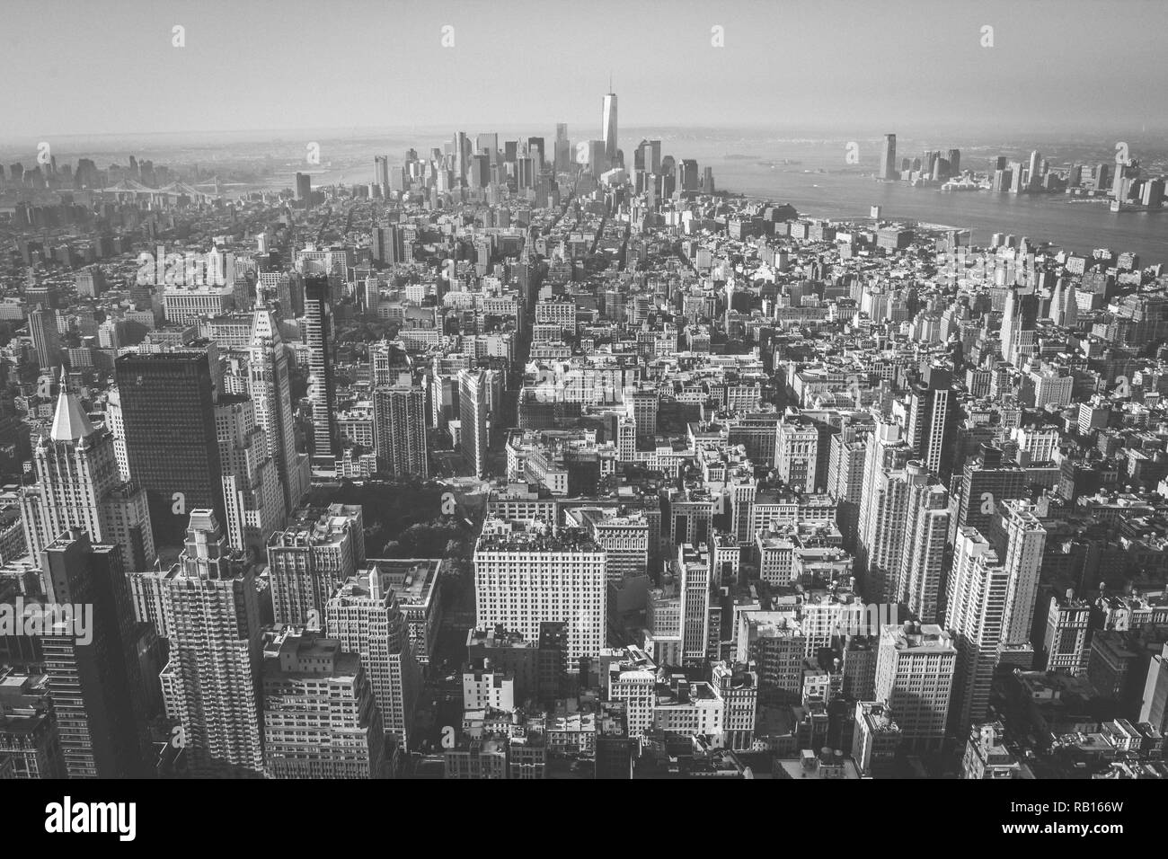 Antenne Downtown Manhattan, New York Stockfoto