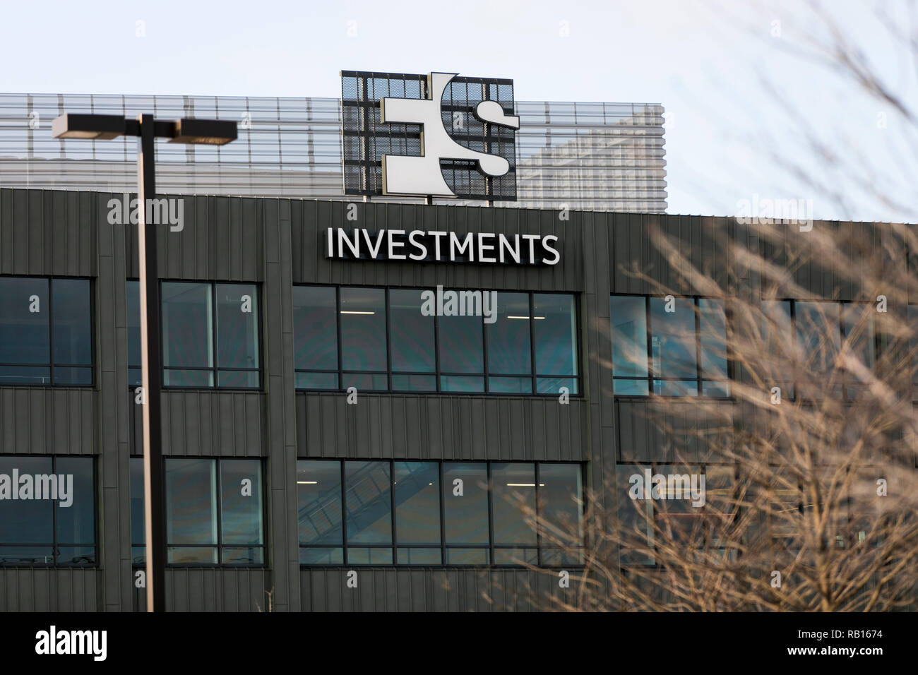 Ein logo Zeichen außerhalb des Hauptsitzes der FS Investitionen in Philadelphia, Pennsylvania, am 23. Dezember 2018. Stockfoto