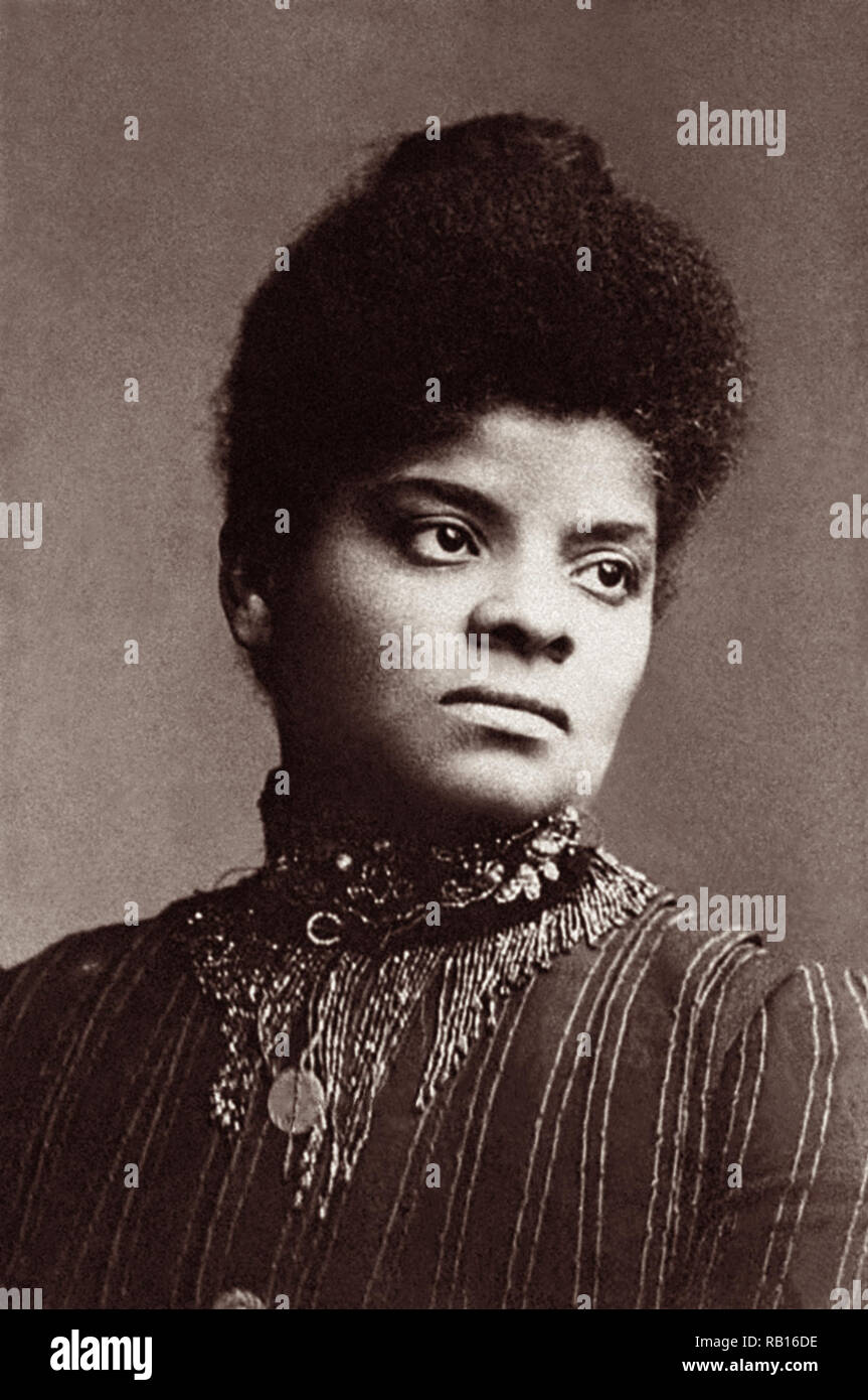 In Sklaverei geboren, Ida B. Wells war ein Afrikaner - investigativer Journalist, Pädagoge, und ein früher Führer in der Bürgerrechtsbewegung. (Foto ca. 1893 oder 1894) Stockfoto