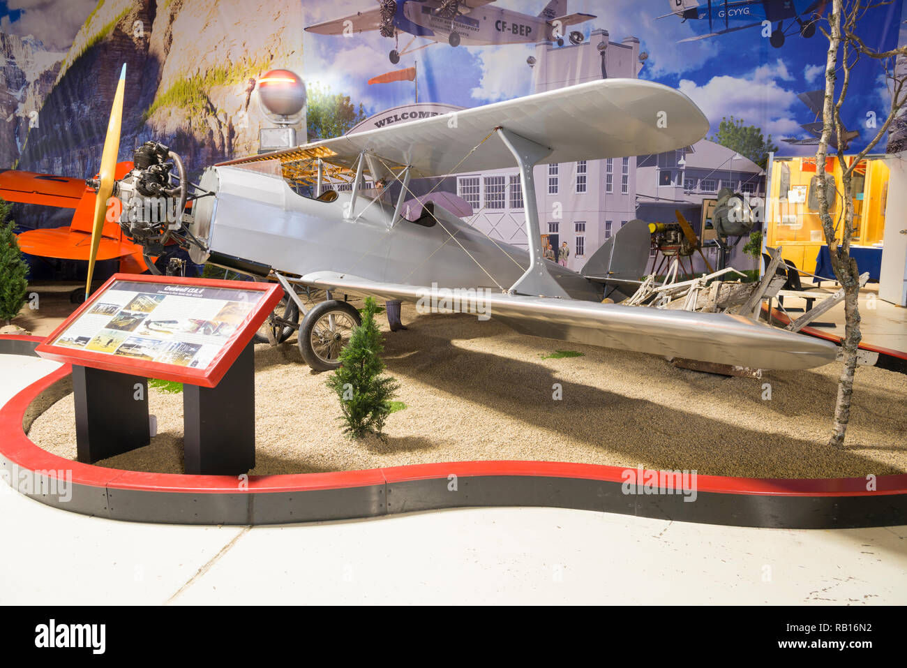 Cranwell CLA.4 an der Edmonton Aviation Museum Stockfoto