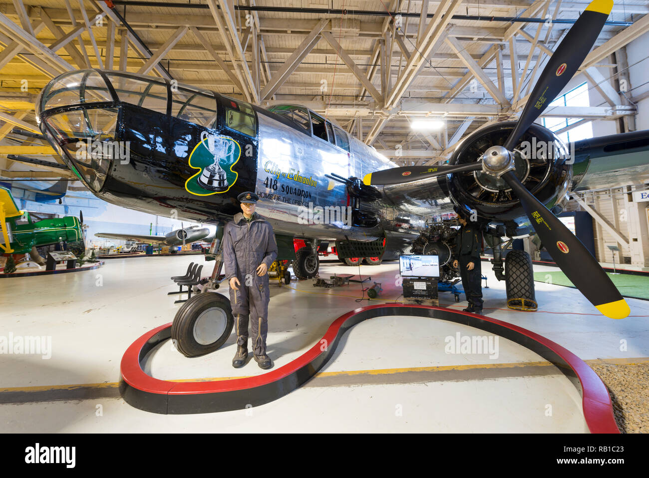 B-25 Mitchell an der Edmonton Aviation Museum Stockfoto