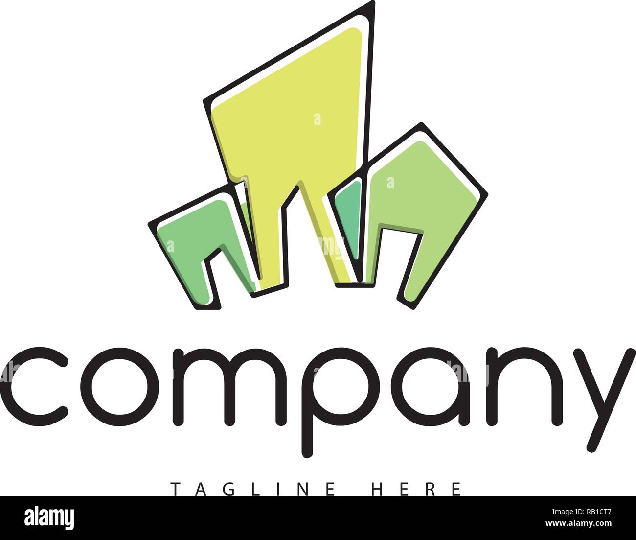 Abstraktes Bild eines umweltfreundlichen Stadt. Stock Vektor