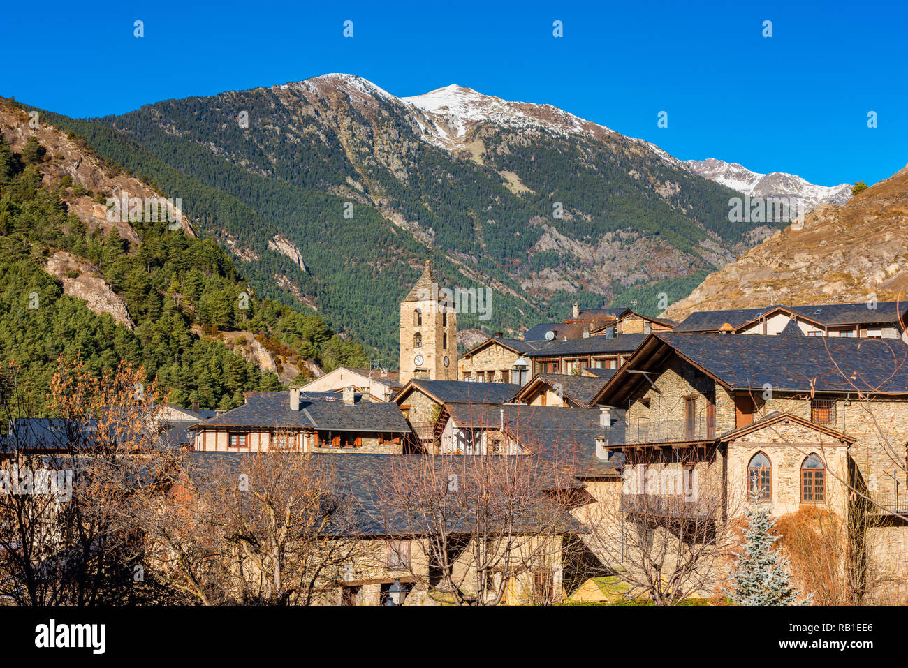 Dorf Ordino Andorra Stockfoto