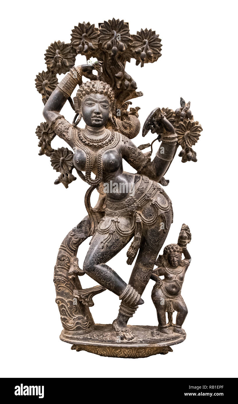 Mohini eine weibliche Vertretung von Vishnu. Westlichen Chalukya Reich, 12. Jahrhundert AD. Gadag, Karnataka. Dim. 92 x 41 x 18 cms Stockfoto
