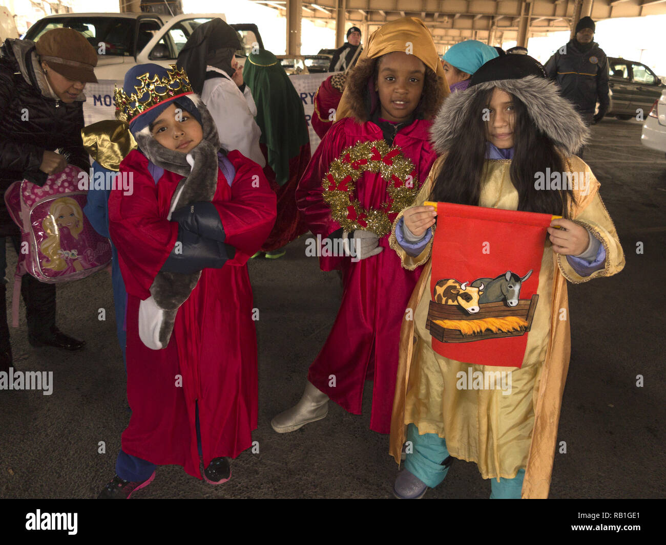 Drei Könige Day Parade in der Williamsburg Abschnitt von Brooklyn, NY. Stockfoto