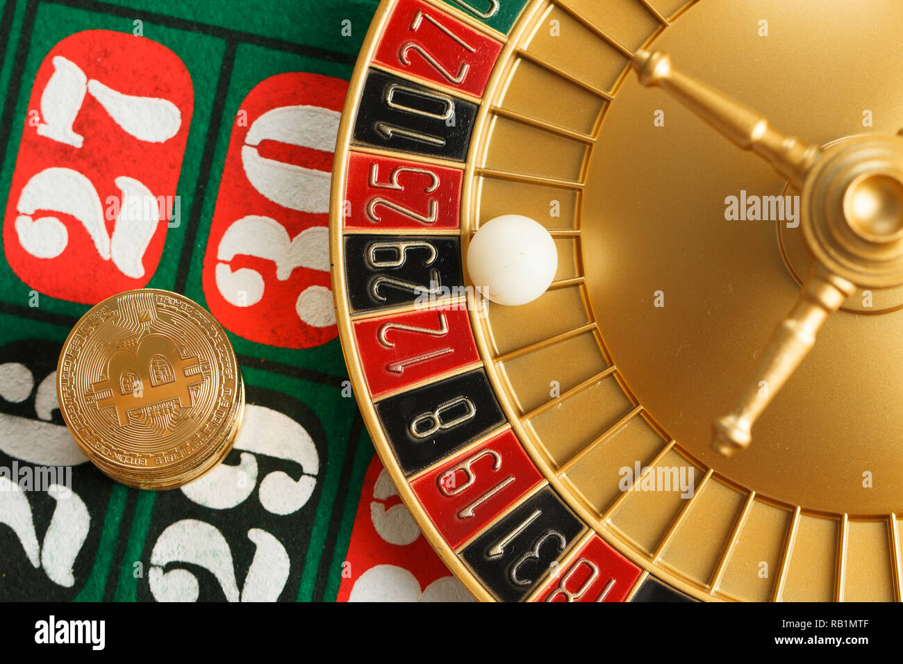 Ich bitcoin in roulette casino Stockfoto