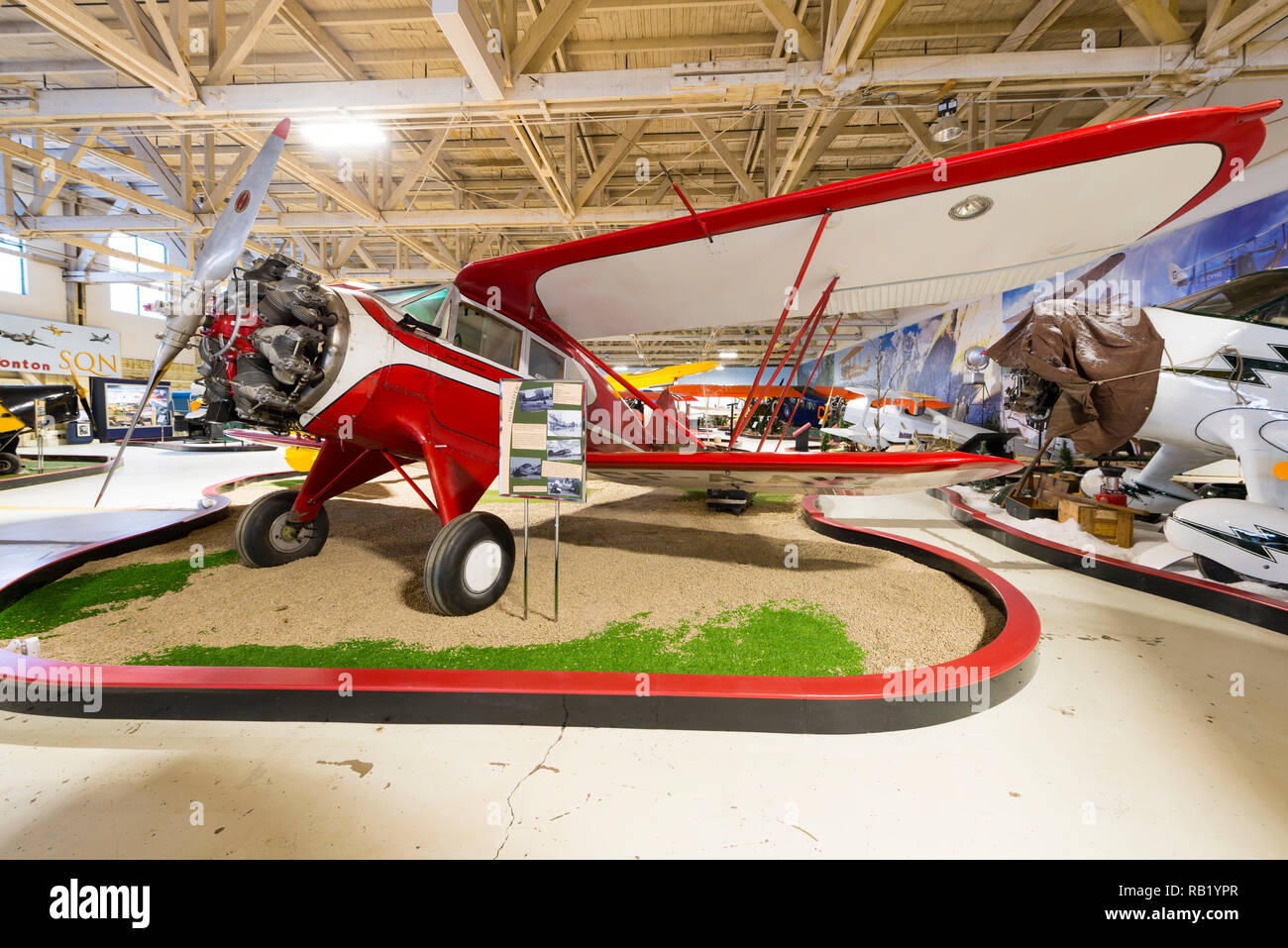 1931 Waco UIC an der Edmonton Aviation Museum Stockfoto