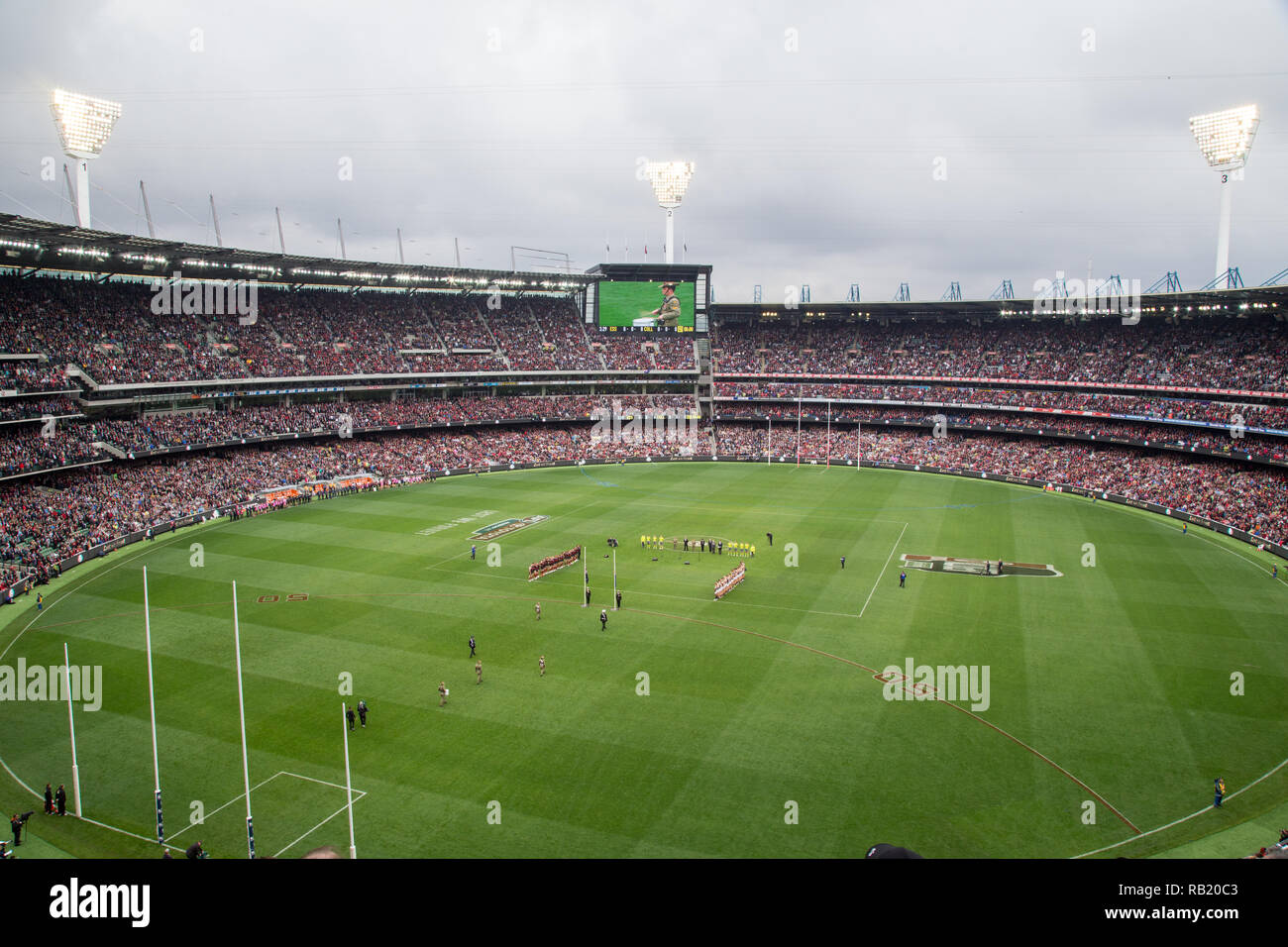 ANZAC Tag Match 2015 in Melbourne Cricket Ground Stockfoto